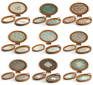 Bandeja de ratán para servir madre de perla ovalada Natural, productos más vendidos - Product Image 2