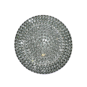 Assiette de présentation en aluminium couleur argent avec une assiette de dessous de forme ronde de la plus haute qualité pour la vaisselle de mariage - Product Image 5