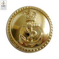 Fabricants de boutons en laiton en alliage d'or uni pour uniformes Veste de mode Tuniques Manteaux Bouton pression à tige métallique de haute qualité