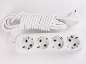 4 cách Trắng mở rộng ổ cắm với nền tảng 2/3/5 mét cáp điện Power Strip ABS nhựa anh chúng tôi EU cắm chuyển đổi ổ cắm - Product Image 5