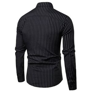 Camisa informal de algodón personalizada al por mayor, camisas de vestir formales de oficina para hombre de talla grande de manga larga con cuello vuelto - Product Image 5