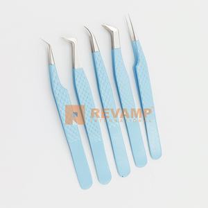 Pince à épiler de précision antistatique en titane et acier inoxydable bleu ciel pour marque privée – Outil de beauté durable pour faux cils - Product Image 6