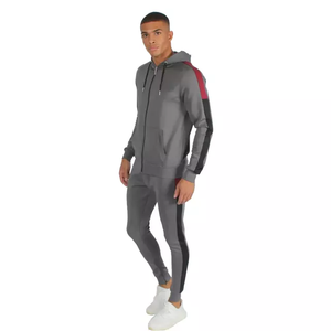 Veste à capuche personnalisée grande taille pour hommes motif solide jogging sweat/survêtement survêtement personnalisé - Product Image 5