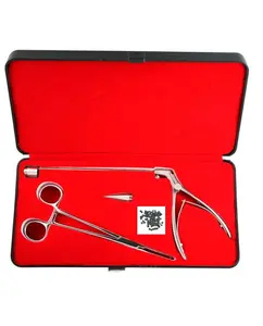 Stainless Steel Surgical Mcgivney Hemorrhoid Ligator Kit With Leather Case
