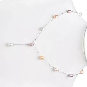 Cuentas de sombra blanca de forma ovalada de agua dulce naturales hermosas perlas sueltas para la fabricación de joyas para collar de perlas de agua dulce - Product Image 1