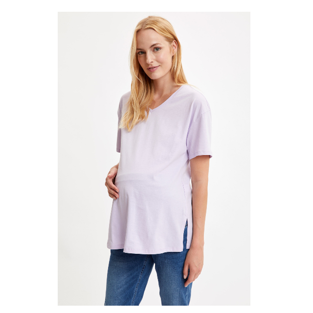 Дежурная новая сезон одежда для беременных женщин Базовая футболка с коротким рукавом