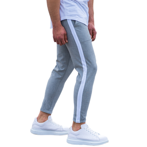 Joggers de rayas para hombre, pantalones informales negros, tela 100% algodón con opción de corte holgado, tendencia al por mayor de alta calidad, 2023 - Product Image 5