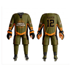 Meilleure vente uniforme de Hockey sur glace en gros 100% Polyester pas cher Teamwear Sublimation Hockey Jersey pas cher prix meilleur uniforme de hockey - Product Image 3
