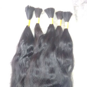 100% cheveux bruts indiens non transformés en vrac en gros de qualité supérieure vierge crue non traitée Remy 100% cheveux humains en vrac indiens - Product Image 1