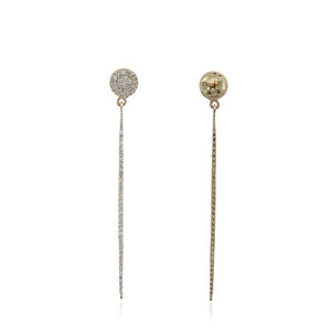 Boucles d'oreilles délicates en forme de diamant, couleur or jaune, perle naturelle, simple et solide, vente en gros, 14k, - Product Image 3