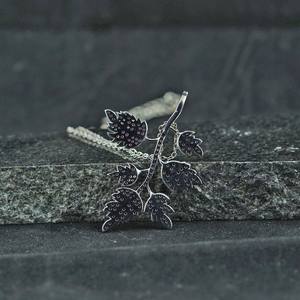 Natural <b>Ruby</b> Gemstone Oxidized 925 Silver Leaf Shape Handmade Pendant Chain <b>Necklace</b> Fine Jewelry Wholesale - Product Image 2