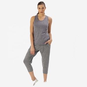 PIHA SPORTS Women's Custom Made Active Wear Tank <b>Top</b> <b>Racer</b> Back Athletic Sports Long Yoga Crop Polyester/Cotton Summer - Product Image 6