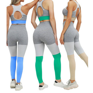 High Quality Custom Fitness Yoga Sweatpants <b>for</b> <b>Women</b> New Arrival Knitted Compression <b>Leggings</b> Set with Logo on Waist - Product Image 3