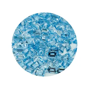 Cuscino semiprezioso smeraldo gemma taglio smeraldo topazio blu naturale 14X10 Mm gemme Narnoli gioielli IN;27243 Top personalizzato