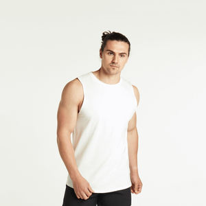 Logo personnalisé Offre Spéciale coton sport musculation hommes gym stringer hommes coton respirant débardeur - Product Image 1