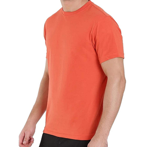 T-shirt orange grande taille pour homme Pull coupe ajustée respirant en coton polyester confortable et élégant - Product Image 2