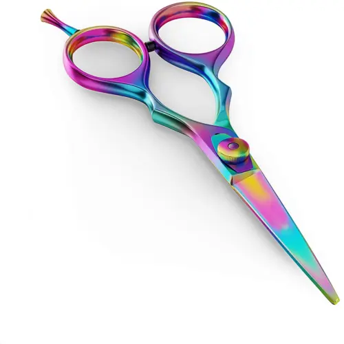 Professionele Kappersschaar 420 C & 440 C Regenboog Haar Knippen Schaar Kapper Regenboog Kleur Schaar Haarschaar