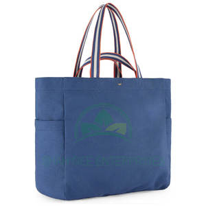 กระเป๋าผ้าแคนวาสคอตตอน,กระเป๋าช้อปปิ้งดีไซน์แบบกำหนดเองพร้อมโลโก้ - Product Image 3