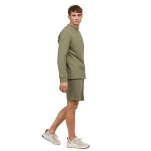 ชุดนักวิ่งแขนยาวสำหรับผู้ชาย,ชุดนักวิ่งเสื้อซับเหงื่อพร้อมกางเกงขาสั้นสำหรับฤดูร้อน - Product Image 4