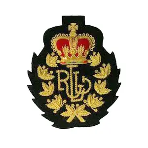 Emblemas bordados oficial acessórios uniformes | Emblema bordado fio metal personalizado dourado