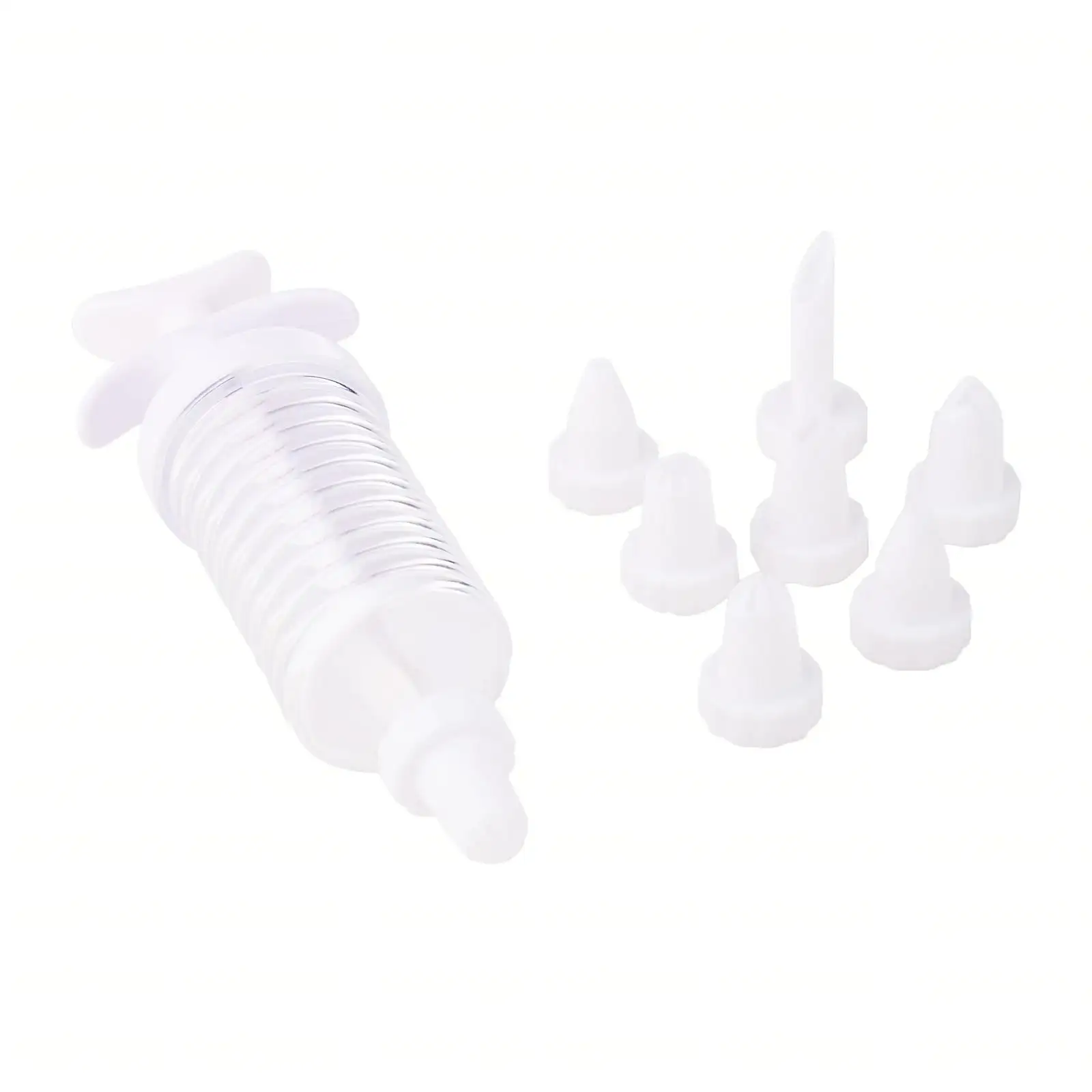 थोक मूल्य के साथ प्लास्टिक सफेद 8 नलिका विभिन्न प्रकार के टुकड़े पिस्टन 8 पीसी नलिका शीर्ष गुणवत्ता
