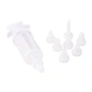 Wholesale Price Plastic White 8 Different Types of Nozzles Icing Piston with 8Pc Nozzles Top Quality