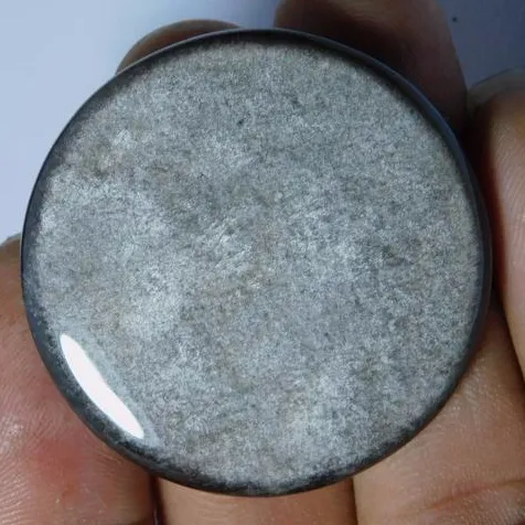 La migliore vendita di Chakra curativo argento ossidiana gemma di alta qualità in argento ossidiana Cabochon pietre sciolte in tutte le forme alla rinfusa OEM