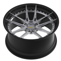 Jantes forgées 2 pièces 5x120/112/130, finition noir satiné populaire, lèvre profonde concave, 19 20 21 22 23 pouces pour voitures de luxe