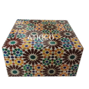 Meilleure vente de boîte élégante en bois MDF multicolore attrayant stockage de caramel émaillé moderne pour la décoration intérieure - Product Image 2