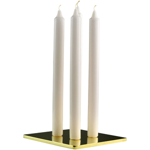 Cono de Metal sostenedor de vela de chapado en oro - Product Image 1