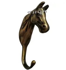 Horse Wall Hook Antique Brass Coat Hook Hanger Ranch Equestrian Towel Hanger Modern decor