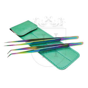 OEM ODM-Juego de pinzas individuales y dobles para extensiones de pestañas, servicio personalizado de acero inoxidable, Etiqueta Privada - Product Image 1