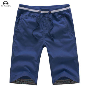 กางเกงกีฬาขาสั้นแบบเชือกผูกเอวสำหรับผู้ชาย,กางเกงเล่นยิมผ้าฝ้ายแบบเรียบง่ายสั่งตัดแบบใหม่ - Product Image 1