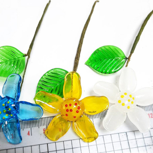 ก้านช่อดอกกุหลาบทำจากแก้ว Murano,ดอกใม้มือสำหรับตกแต่ง - Product Image 1