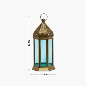 Farol colgante de metal/vidrio marroquí, hecho a mano, con color personalizado para decoración de boda, buena calidad, nuevo - Product Image 6