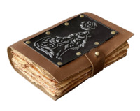 Loup hurlant 100% cuir véritable Journal sort livre des ombres Wicca fait à la main Vintage Antique carnet de notes personnalisé stationnaire