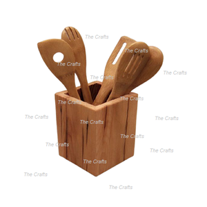 Support à couverts en bois de qualité supérieure, taille et forme personnalisées, support à couverts pour accessoires de cuisine - Product Image 1