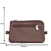 Dompet Koin Kulit Sapi Asli Napa Elegan Terlaris dengan Gantungan Kunci Desain Ringkas Tersedia Untuk Dijual