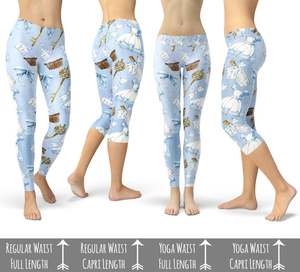 Pink or Blue Sleeping Beauty Inspired - Leggings in Capri or Full Length - Product Image 5