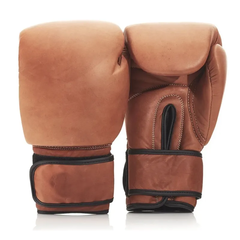 Unbranded New Custom Made Genuine Leather Black Boxing Gloves Muay Thai Kick Boxing Gloves Punching MMA Training Gloves