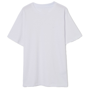 T-shirt à manches courtes pour hommes, en coton pur, de couleur blanche et noir, décontracté, avec tissus de marque, utilisé - Product Image 1