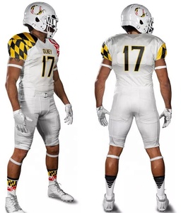 Tenues de football américain grande taille respirantes, nouveau design estival, maillot sublimé brodé, vente en gros, manches courtes - Product Image 2