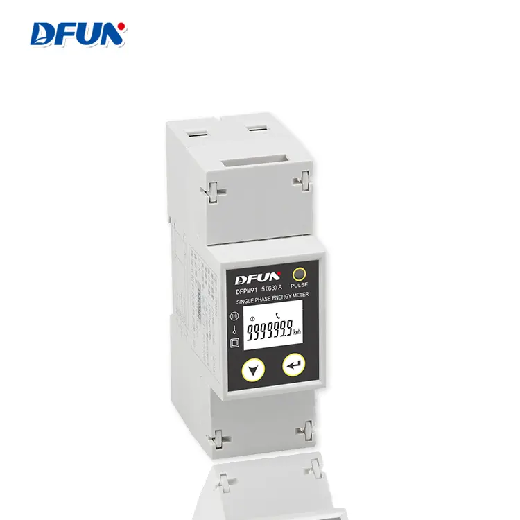 DFUN-Medidor de energía monofásico DFPM91, medidor de energía Digital inteligente, eléctrico, Rs485, 50HZ, con pantalla LCD