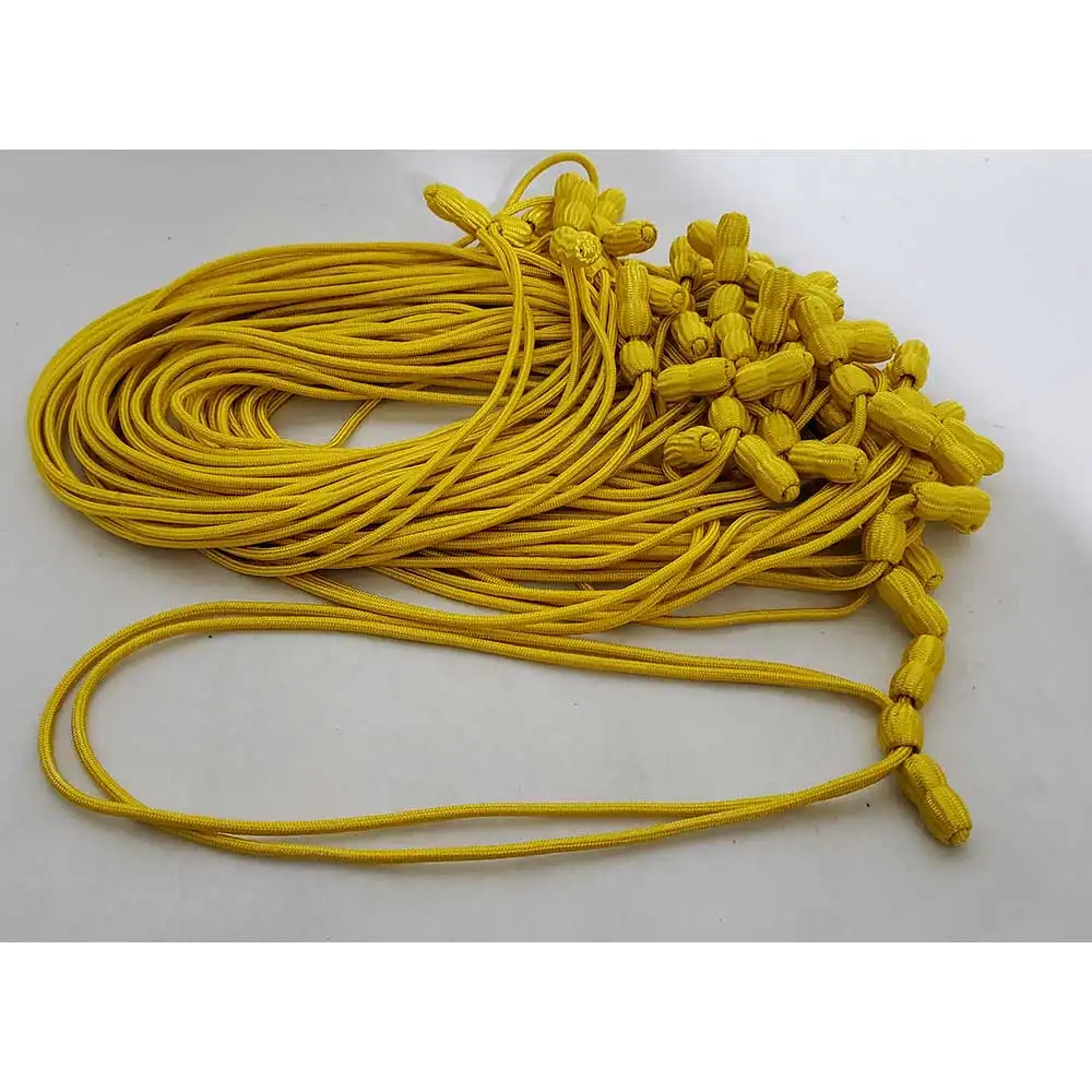 Cordón de moda para sombrero, cordón de colores amarillos, cordón para sombrero