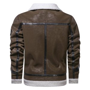 Veste en cuir pour hommes, de haute qualité, peau d'agneau véritable, nouveau, Design d'hiver, fourrure - Product Image 6