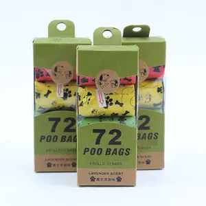 Earth friendly custom printed biodegradable pet dog waste poop bags