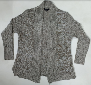 Lote de Excedentes de Prendas de Marca: Suéteres Cárdigan de Punto Casual de Manga Larga con Frente Abierto para Mujer, Lote de Stock de Bangladesh - Product Image 1