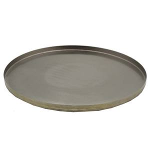 Vaisselle de table et de cuisine assiette de service ronde en fer brosse en nickel plat et plateau de taille standard pour servir la vaisselle - Product Image 1