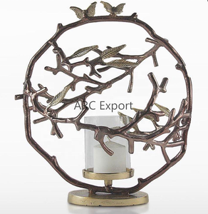 Accessoires d'éclairage de bougeoir en métal de conception d'arbre luxueux pour le verre décoratif de pièce maîtresse de Table et le bougeoir en métal - Product Image 1