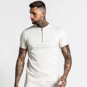 ชุดวอร์มลำลองสำหรับผู้ชายชุดวอร์มเสื้อและกางเกงขาสั้นแบบสปอร์ตมีซิปครึ่งหนึ่งสำหรับฤดูร้อนของ100% เสื้อยืดผ้าฝ้ายพิมพ์โลโก้แบบกำหนดเองและกางเกงขายาว - Product Image 5